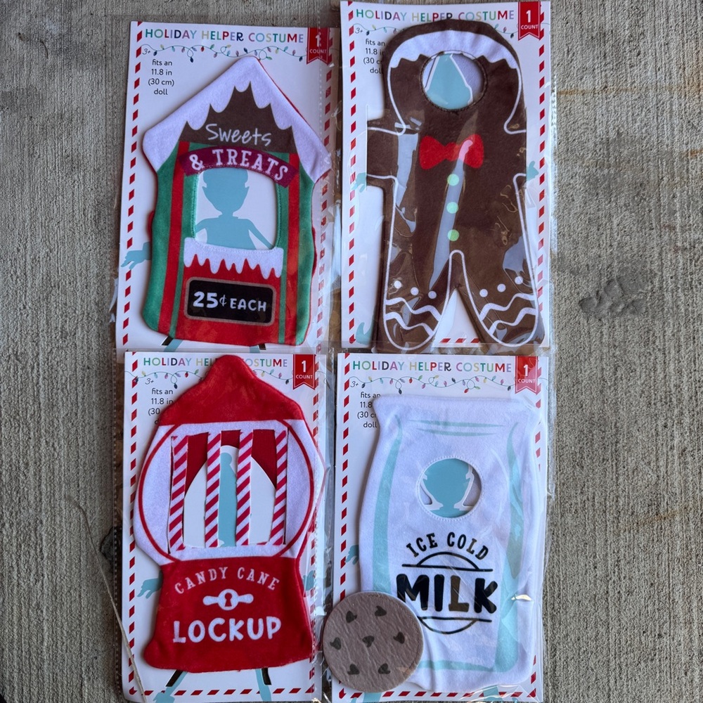 TARGET BULLSEYE PLAYGROUND HOLIDAY HELPER COSTUMES 4CT
